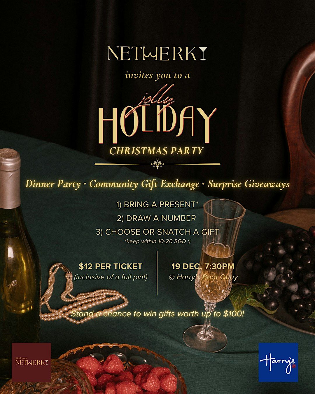Netwerk x Harry's: Christmas Party, 19 December | Event in Singapore | AllEvents