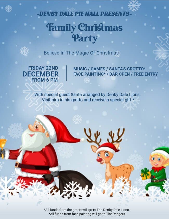 Family Christmas Party , Denby Dale Pie Hall, December 22 2023