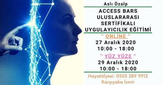 Access Bars Uluslararasi Sertifikali Uygulayicilik Egitimi Hayatolyesi December 27 2020 Allevents In