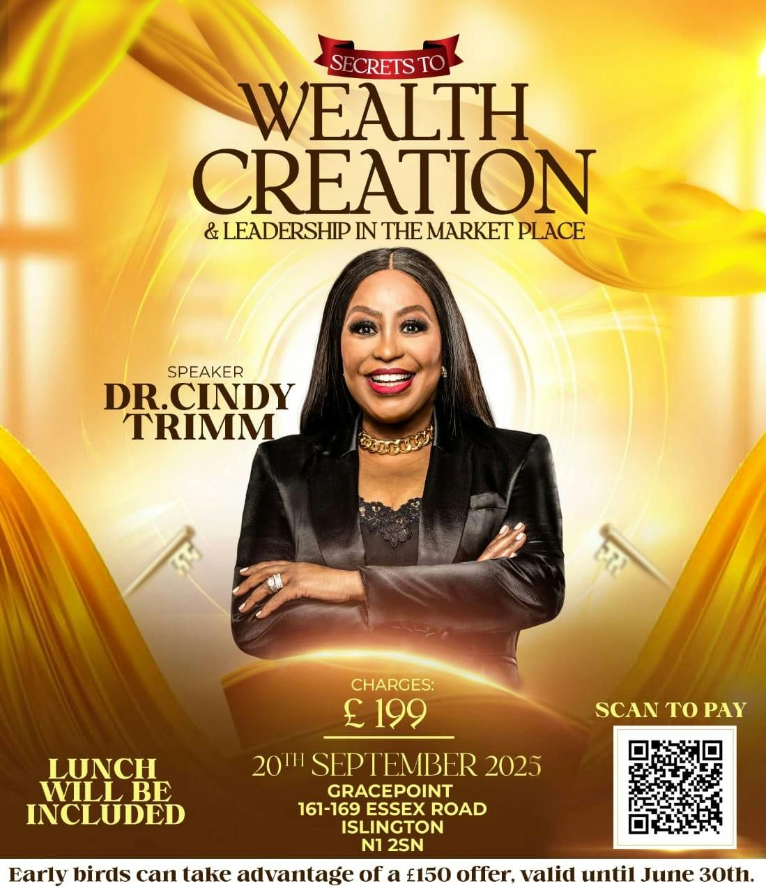 Wealth Creation and Leadership in the Marketplace - Dr Cindy Trimm, 20 September | Event in London | AllEvents