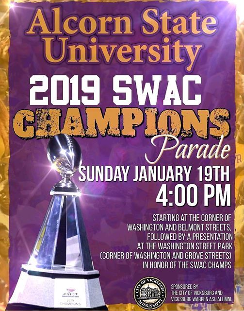 Alcorn State Univ Swac Championship Parade At Downtown Vicksburg