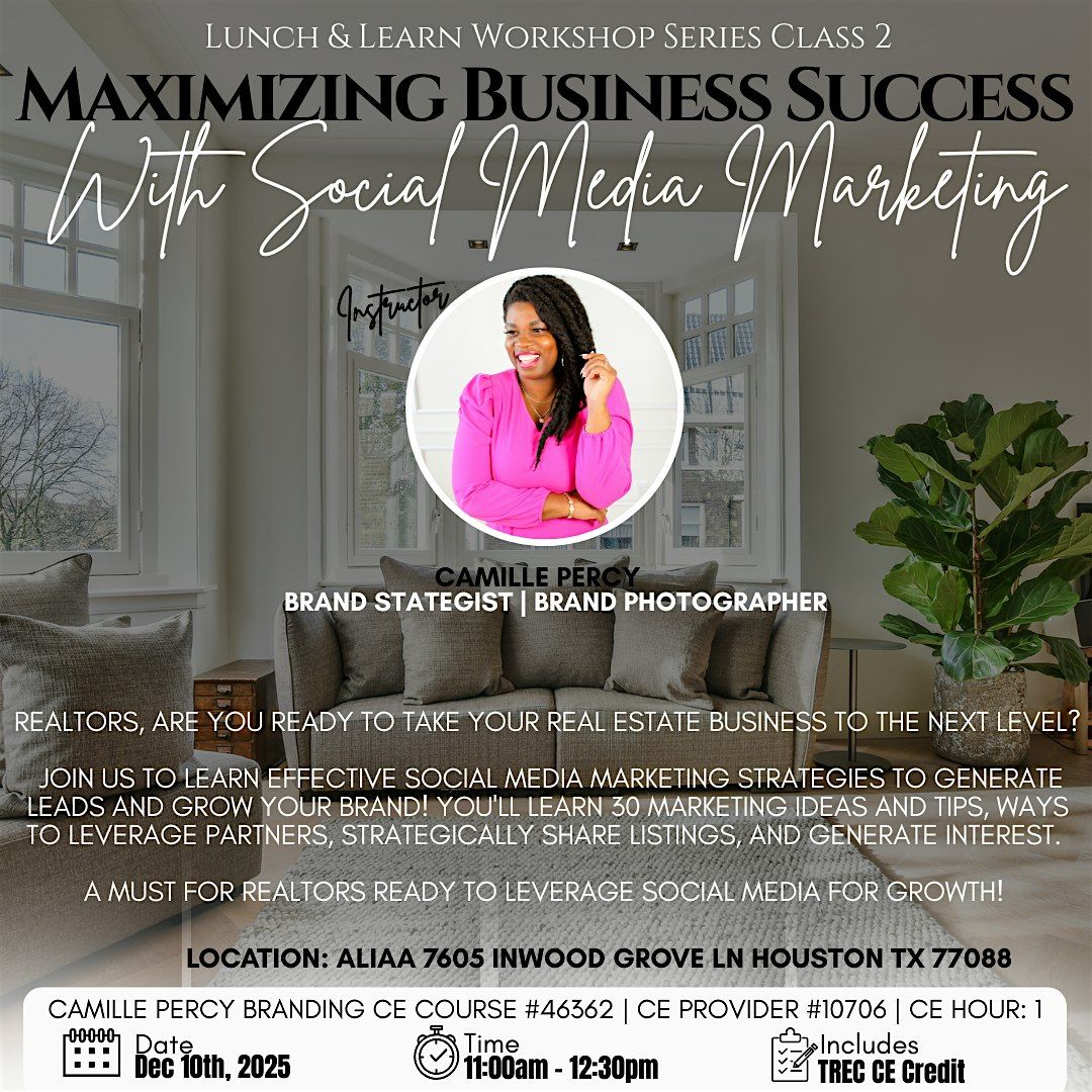 Maximizing Business Success With Social Media Marketing, 10 December | Event in Houston | AllEvents