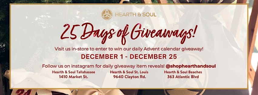 25 Days of Giveaways, 1 December | Event in Tallahassee | AllEvents