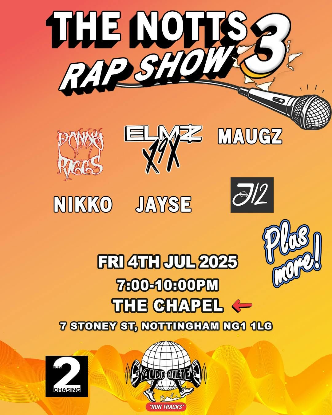 The Notts Rap Show 3, 4 July | Event in Nottingham | AllEvents