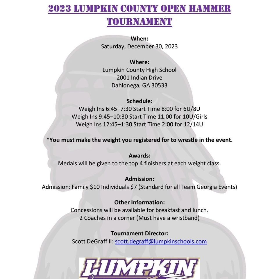 2023 Lumpkin County Open (Hammer Series), Lumpkin County High School