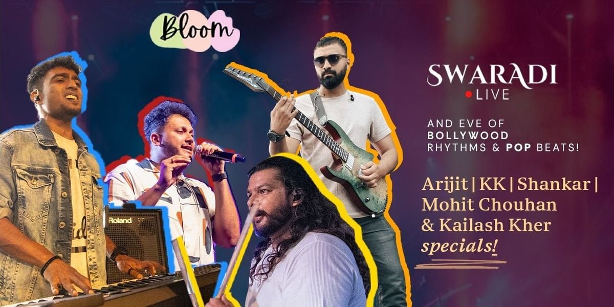 Swaradi Live! An eve of Bollywood Rhythms & Raagas, 28 June | Event in Bangalore | AllEvents