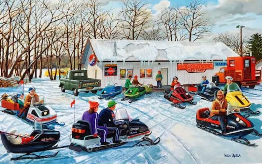 Vintage snowmobile show Boonville Snow Festival , Boonville Oneida