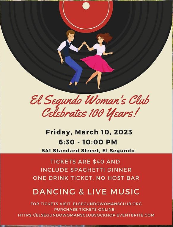 El Segundo Womans Club Spaghetti Sock Hop Celebrating 100 Years!, El