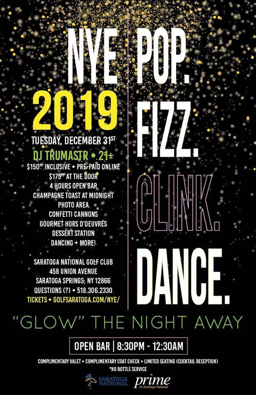 New Years Eve at Prime, Prime at Saratoga National, Saratoga Springs