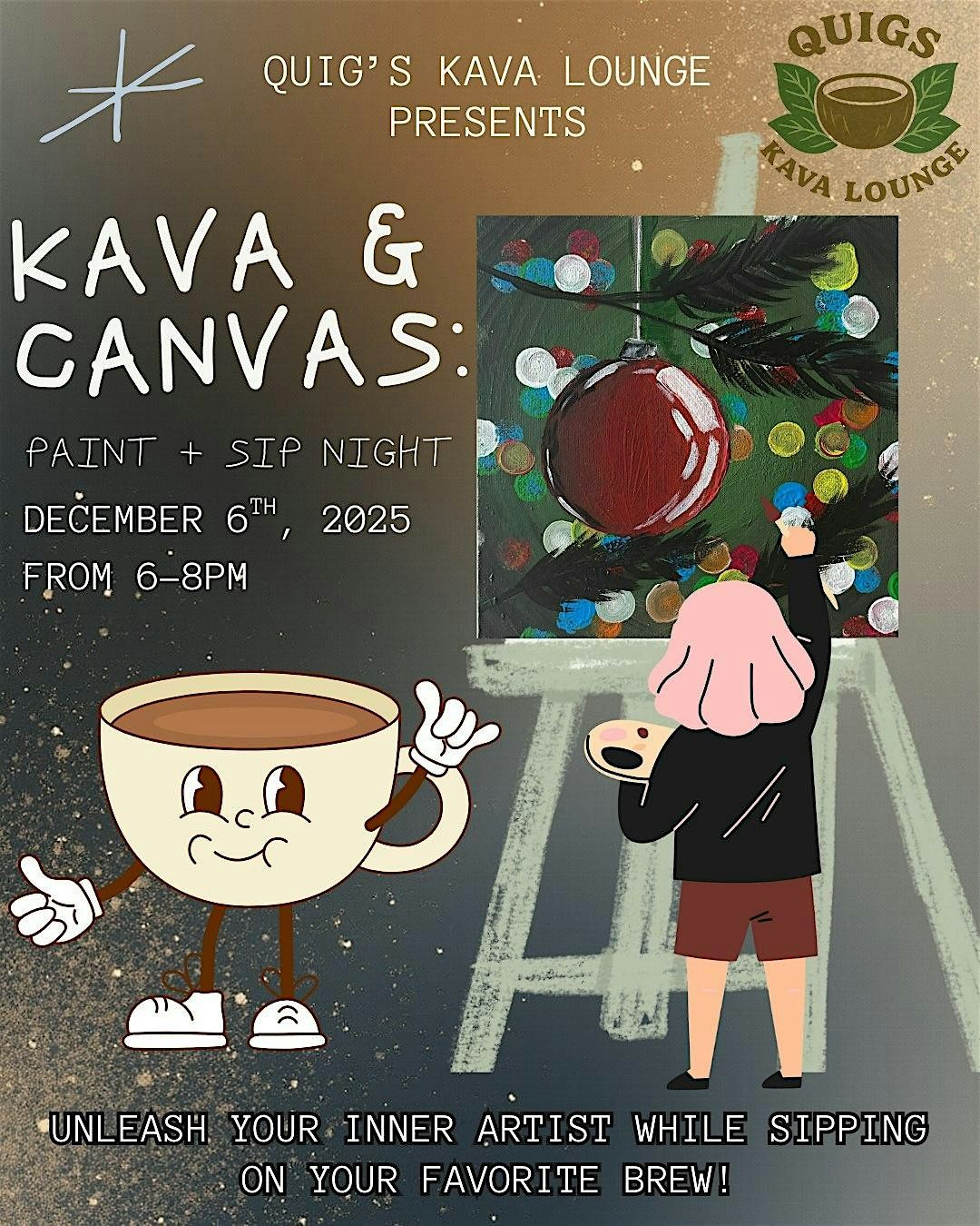 Kava & Canvas Night! (Sip & Paint), 6 December | Event in Valrico | AllEvents
