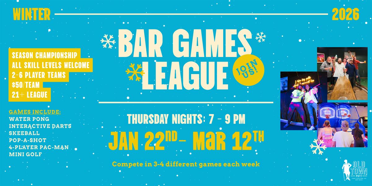 Winter 2026 Bar Games League: Thursdays @ Old Town Putt, 22 January | Event in Fort Collins | AllEvents