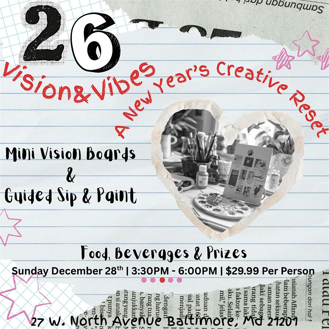 Vision and Vibes: A New Year's Creative Reset, 28 December | Event in Baltimore | AllEvents