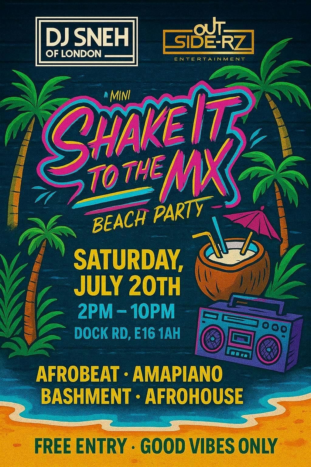 SHAKE IT TO MAX - BEACH PARTY 🏖️ 🎉, 20 July | Event in Barking | AllEvents