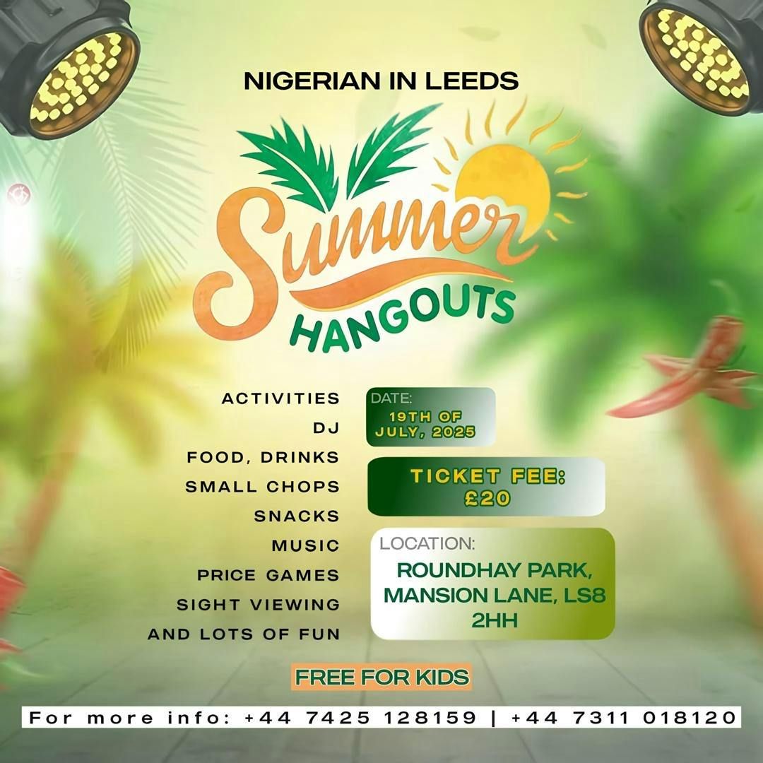 Leeds Summer hangout , 19 July | Event in Leeds | AllEvents