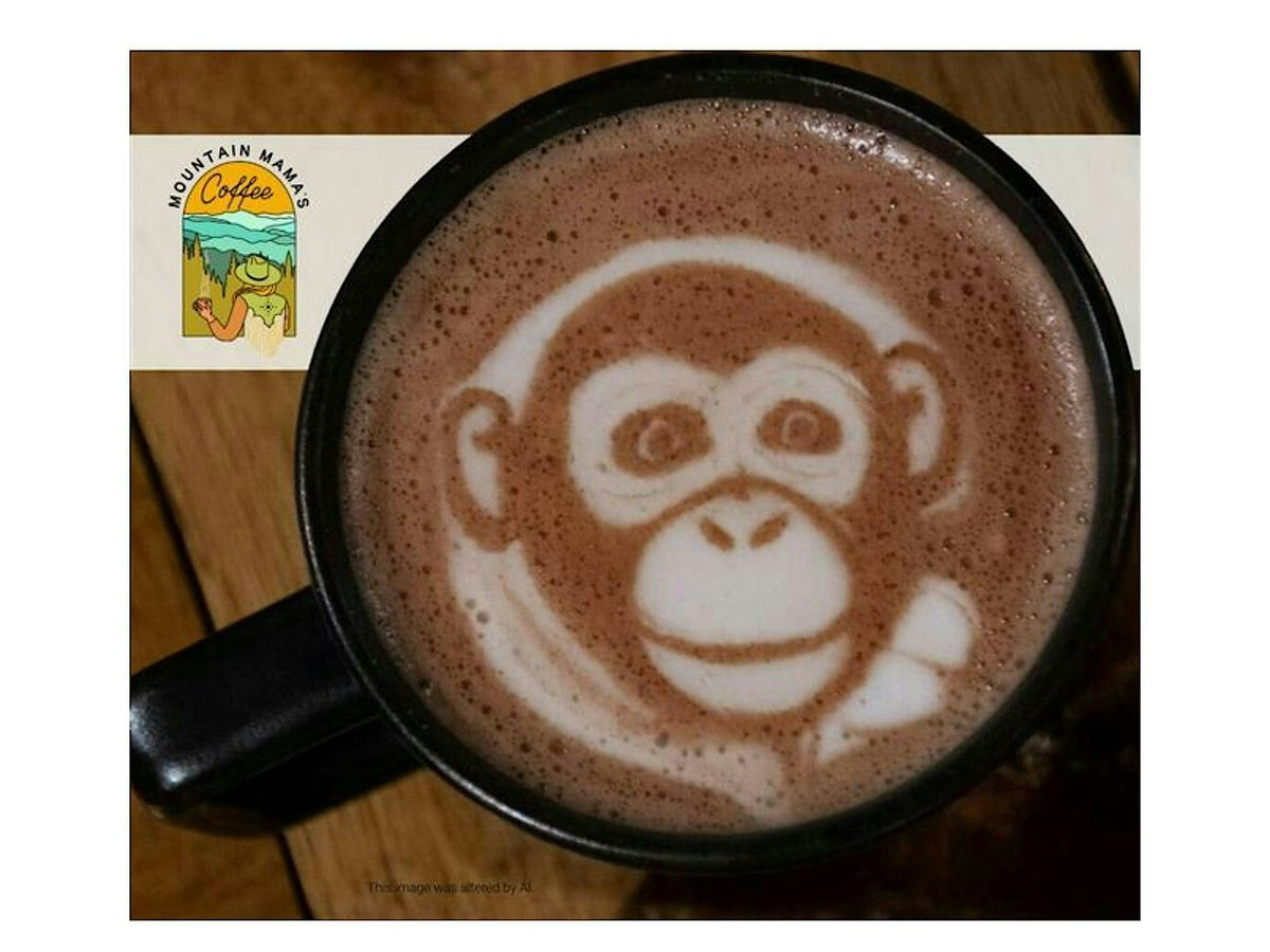 Cheers for Chimps at Mountain Mama's Coffee, 20 January | Event in Blue Ridge | AllEvents