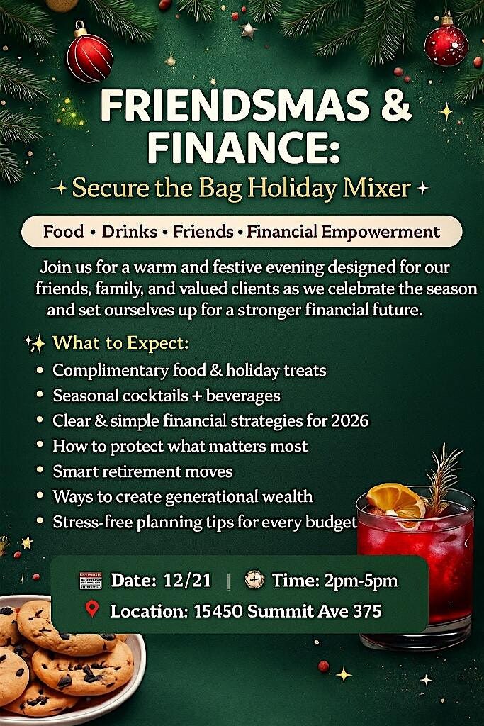 Friendsmas And Finance, 22 December | Event in Oakbrook Terrace | AllEvents
