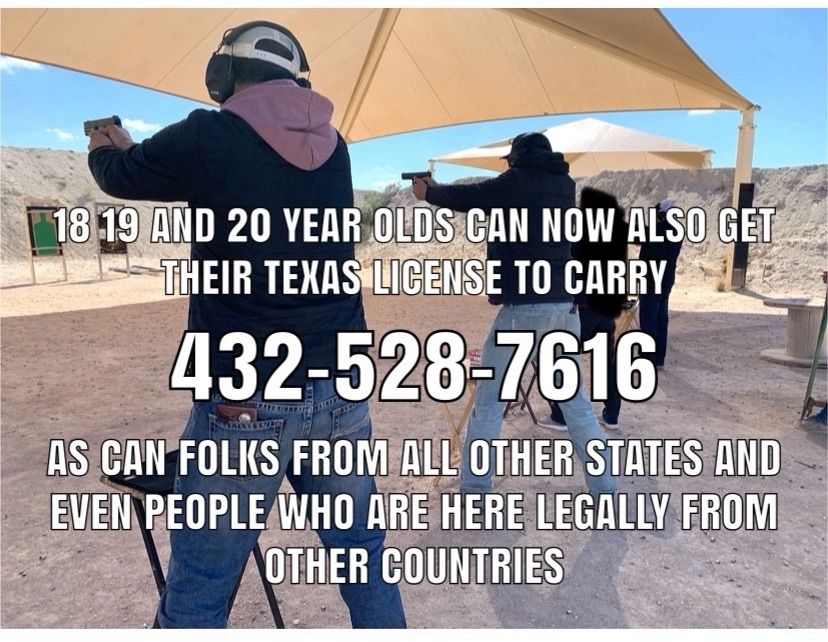 Texas License To Carry Class Saturday April 6 in Odessa but everyone