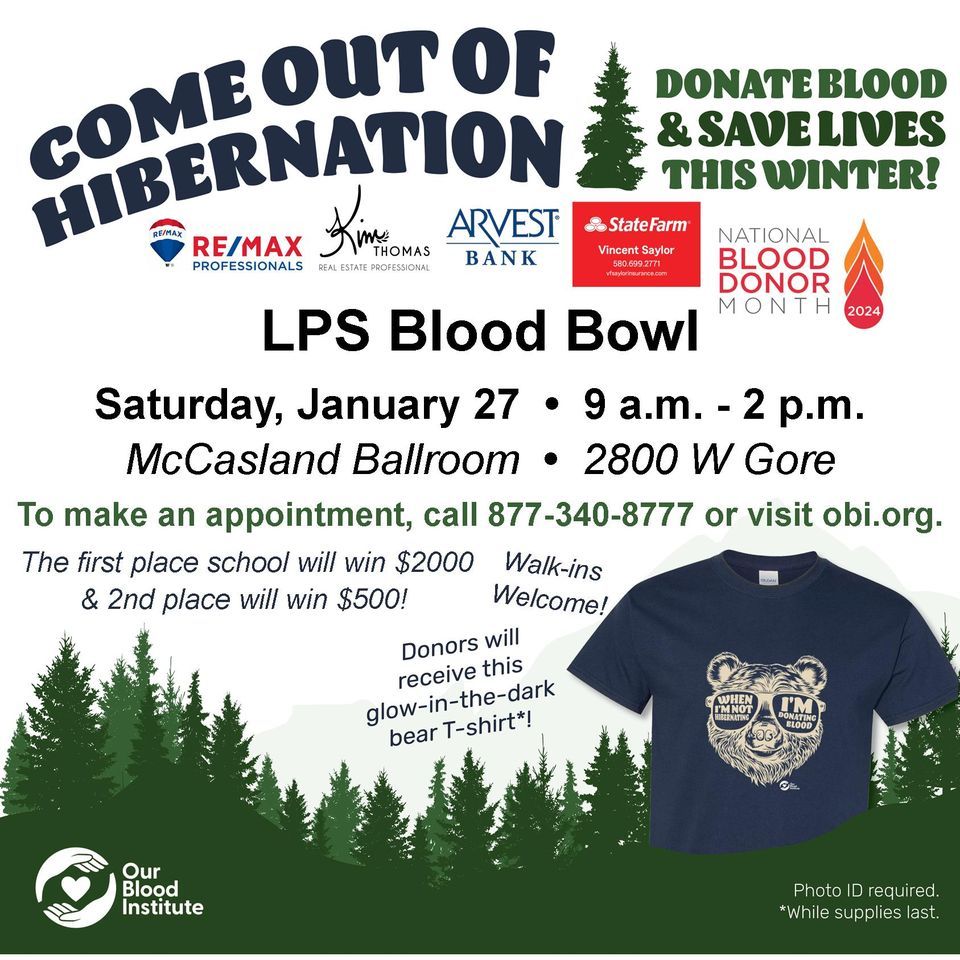 LPS Blood Bowl , Cameron University MCC Ballroom!!!, Lawton, January 27