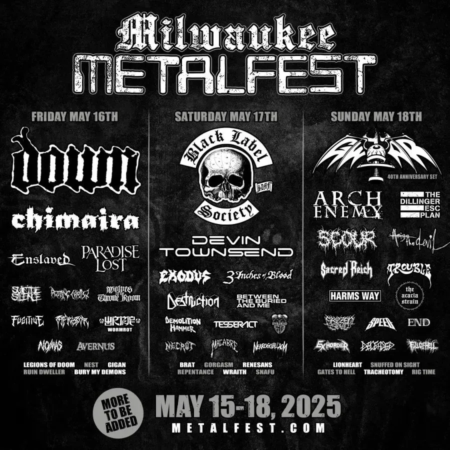 Milwaukee Metal Fest (2 Day Pass) with Down, Black Label Society, Chimaira, Devin Townsend, and more!, 16 May