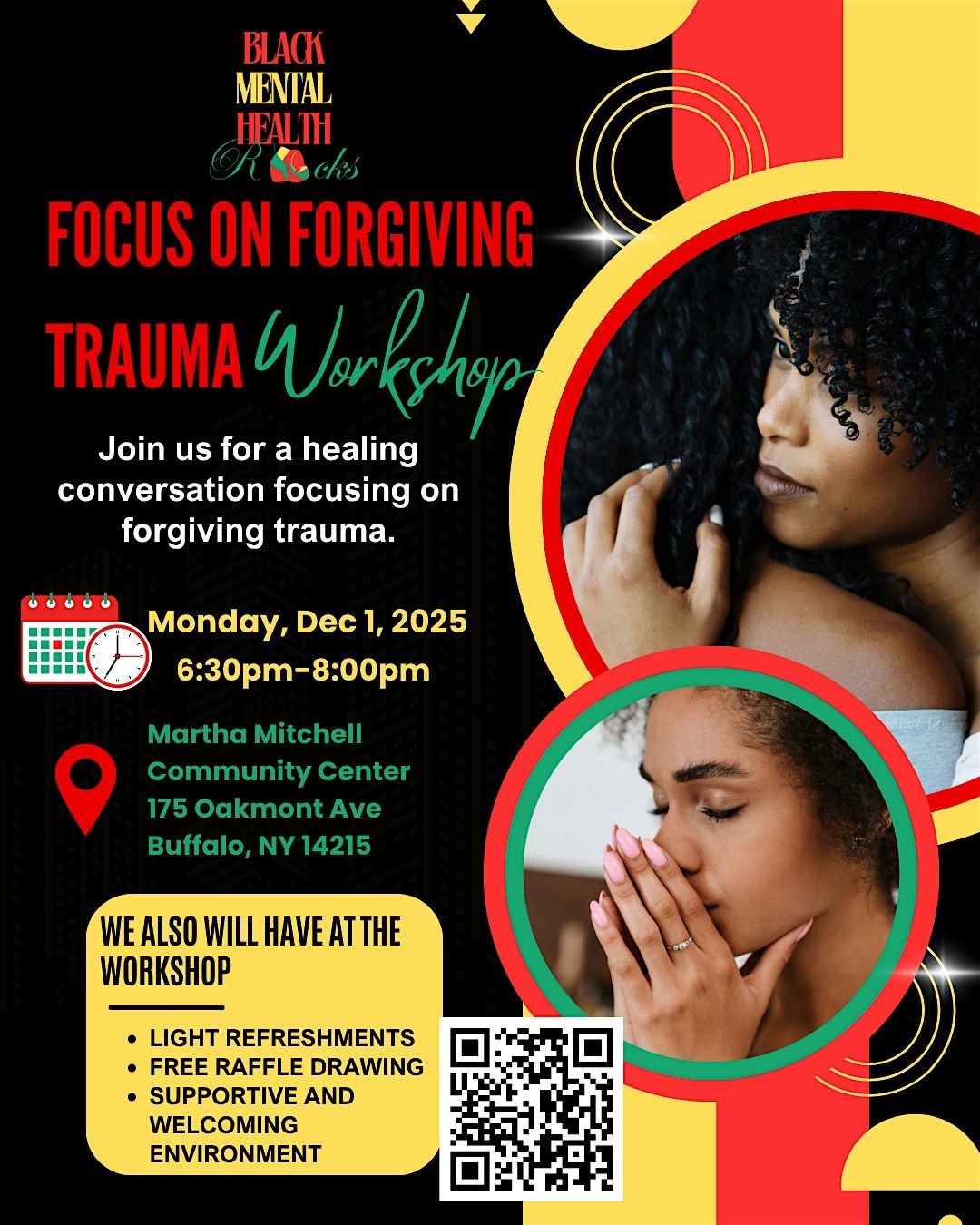Black Mental Health Rocks Presents: Focusing on Forgiving Trauma, 1 December | Event in Buffalo | AllEvents