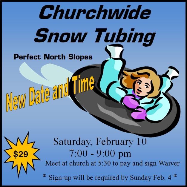 Churchwide Snow Tubing, Perfect North Slopes, Lawrenceburg, February 10