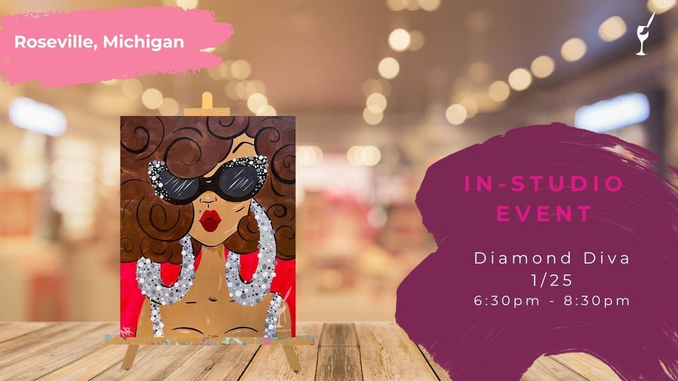 Diamond Diva, Painting with a Twist (Roseville, MI), January 25 2024