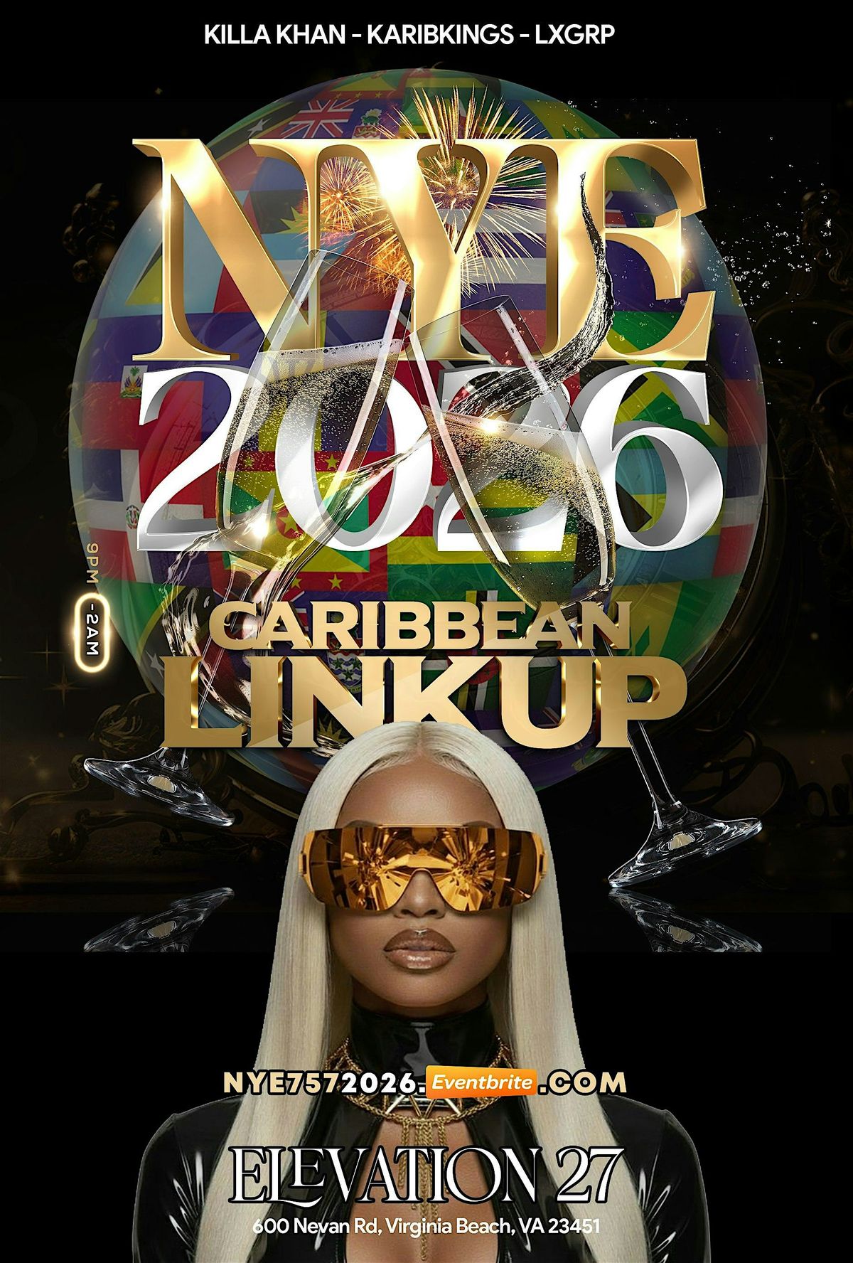CARIBBEAN LINK UP NYE, 31 December | Event in Virginia Beach | AllEvents