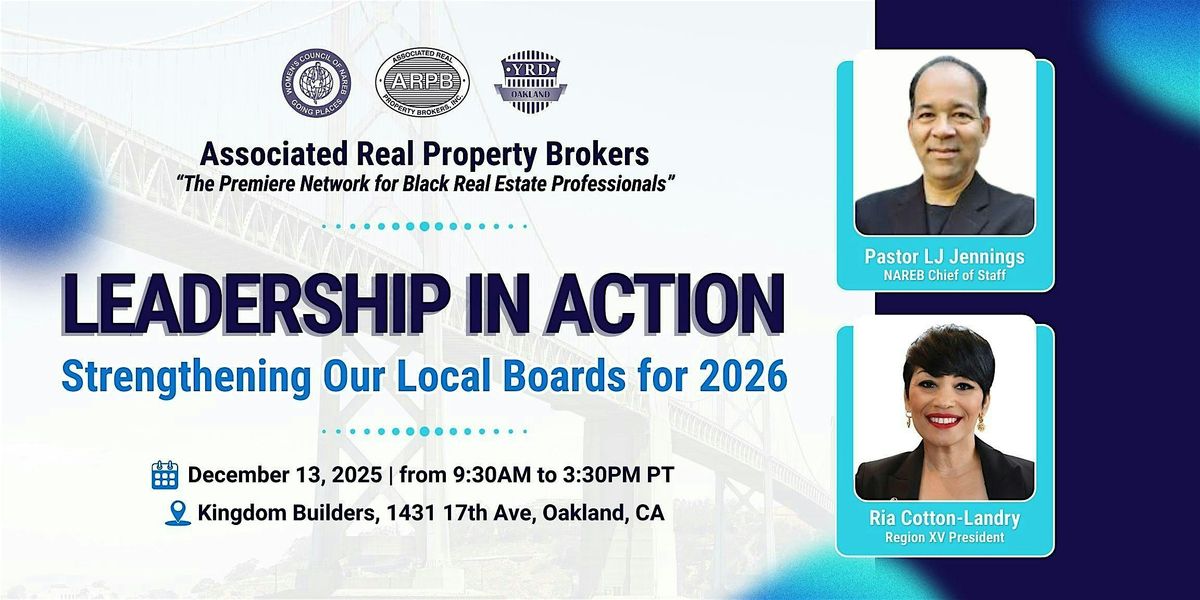 Leadership in Action: Strengthening Our Local Boards for 2026, 13 December | Event in Oakland | AllEvents