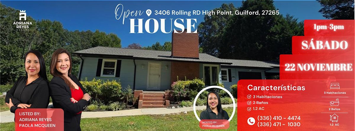 ✨OPEN HOUSE  3406 Rolling RD, High Point, NC 27265✨ | Event in High Point | AllEvents