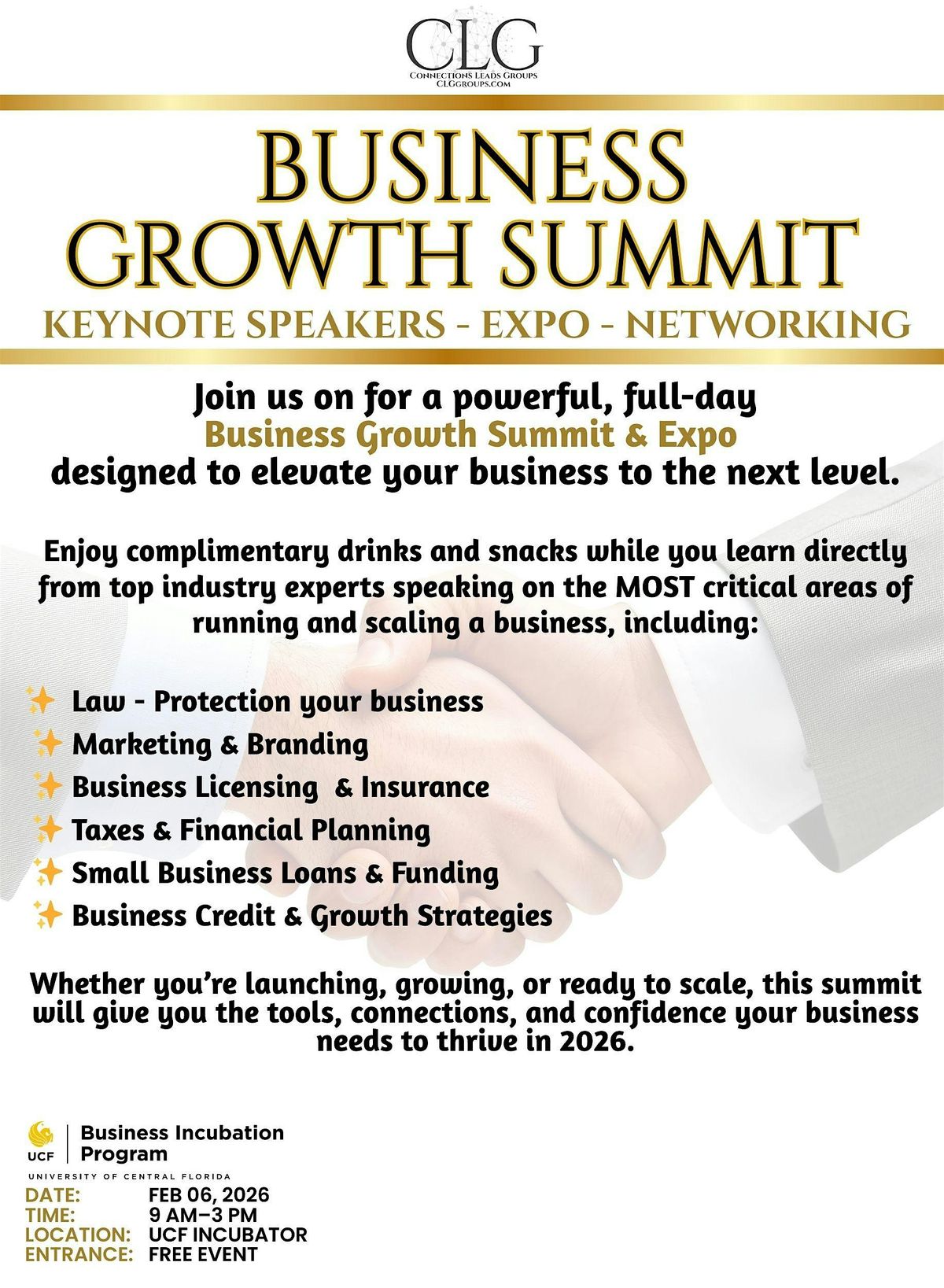 CLG - Business Growth Summit & Expo, 6 February | Event in Kissimmee | AllEvents