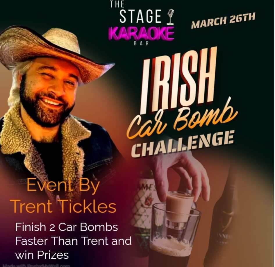 Irish Car Bomb Challenge , The Stage Karaoke Bar, Lafayette, March 26