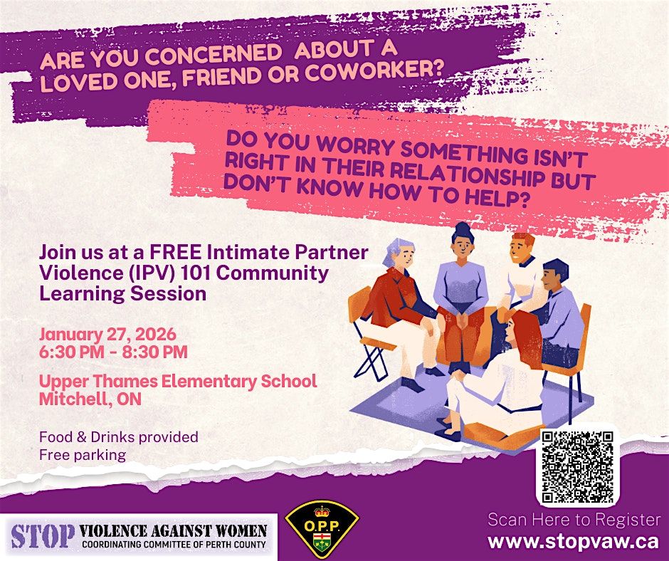 Intimate Partner Violence 101 Community Information Session - Mitchell
