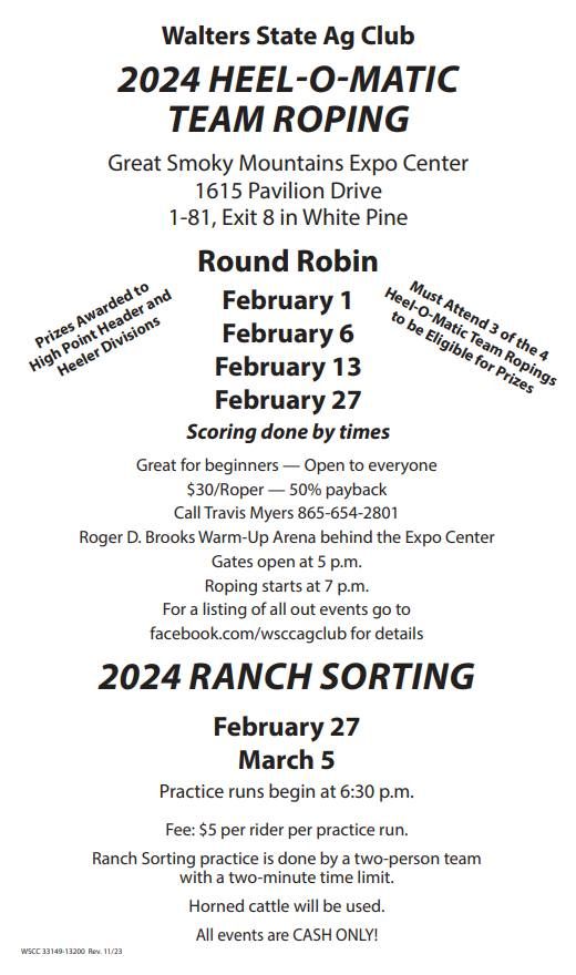 WSCC Ag Club Ranch Sorting, Great Smoky Mountains Expo Center, White
