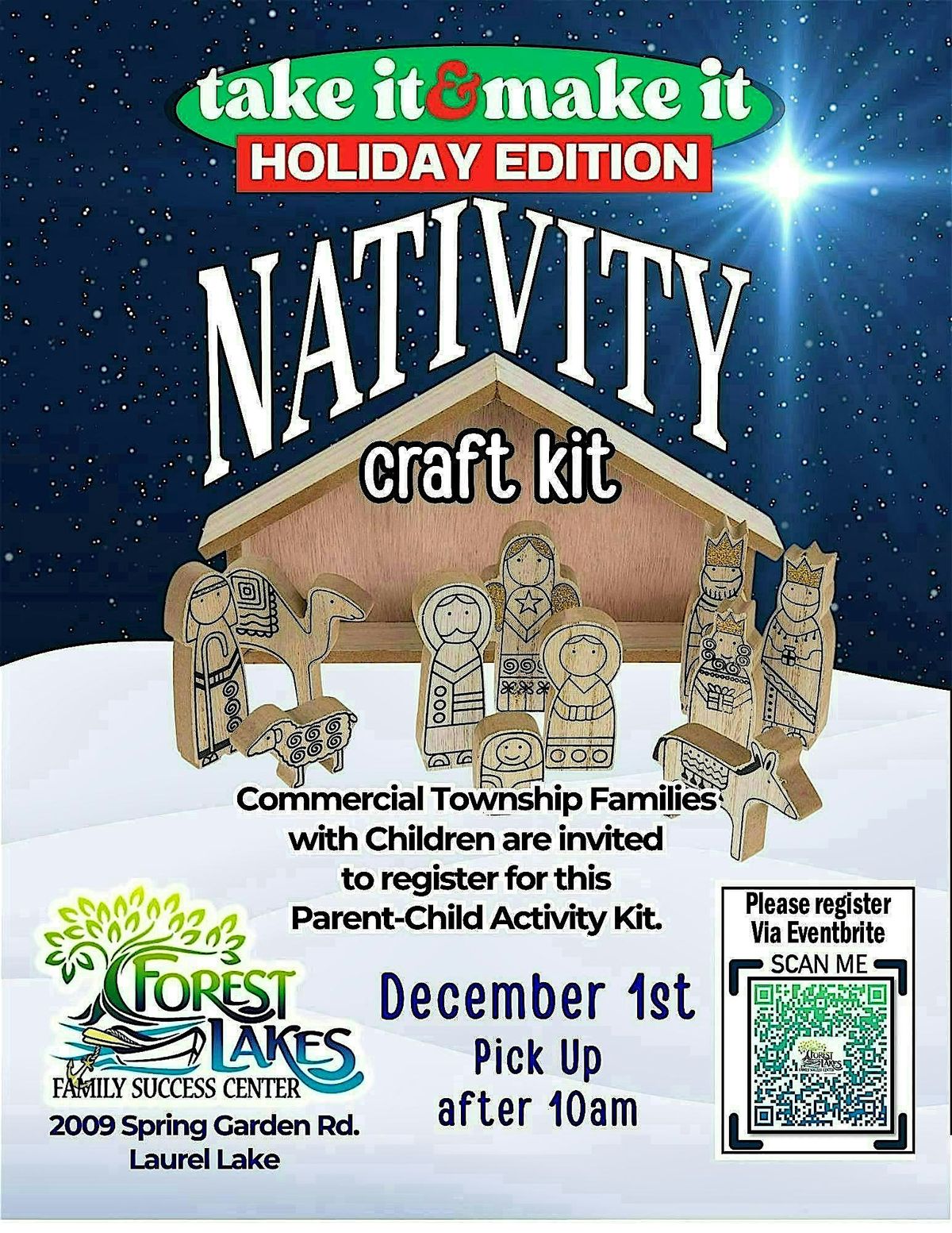 Wood Nativity Craft Kit, 1 December | Event in Millville | AllEvents