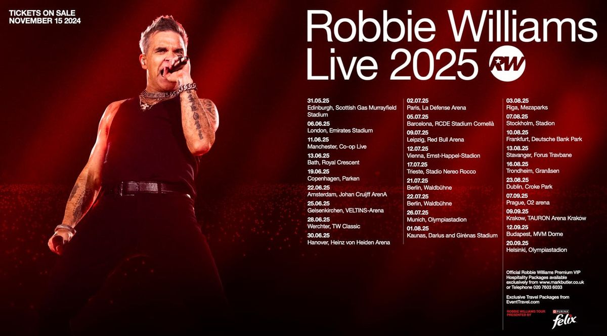 Robbie Williams Gelsenkirchen Tickets, 25 June | Event in Gelsenkirchen | AllEvents