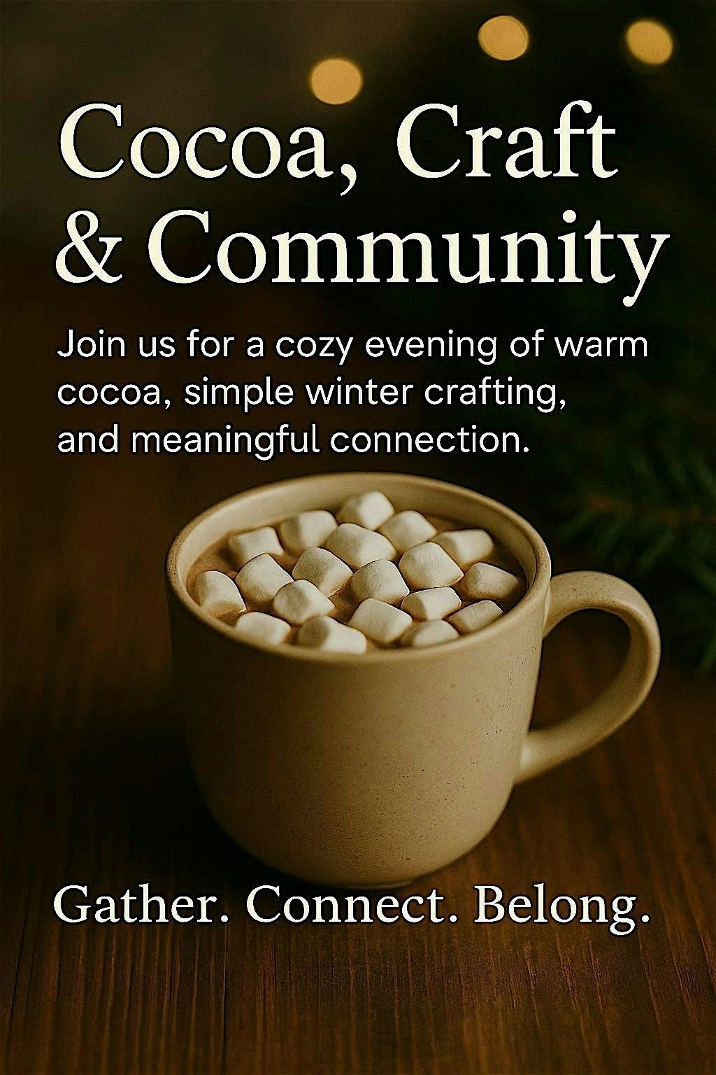Cocoa, Craft & Community, 13 December | Event in Hurst | AllEvents