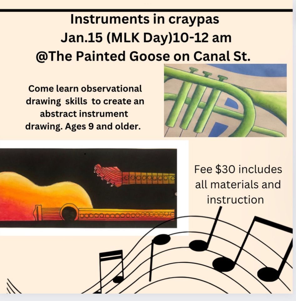 Kids Art Class: Craypas Instrument , The Painted Goose LLC, Canastota ...