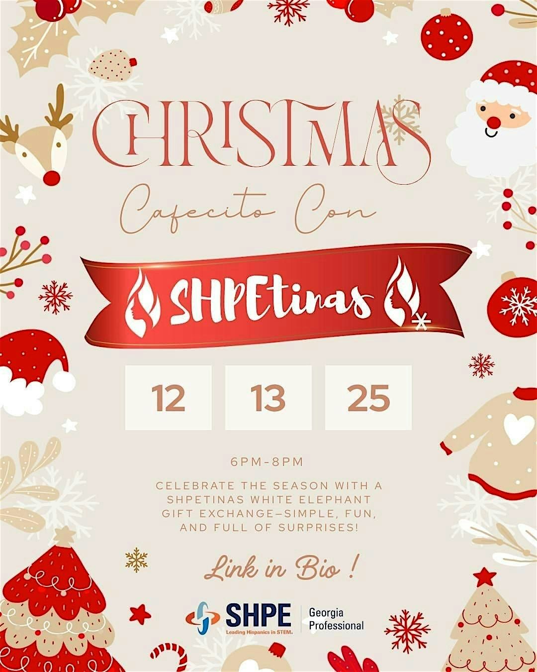 Cafecito con SHPEtinas and Gift Exchange, 13 December | Event in Marietta | AllEvents