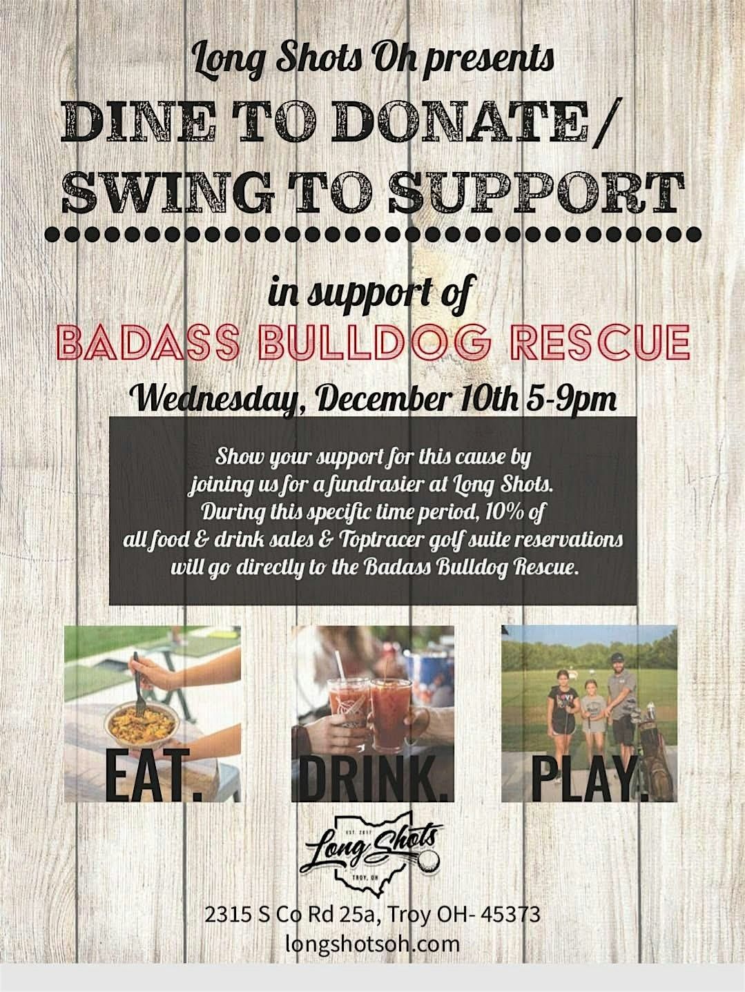 Long Shots Dine to Donate, 10 December | Event in Troy | AllEvents