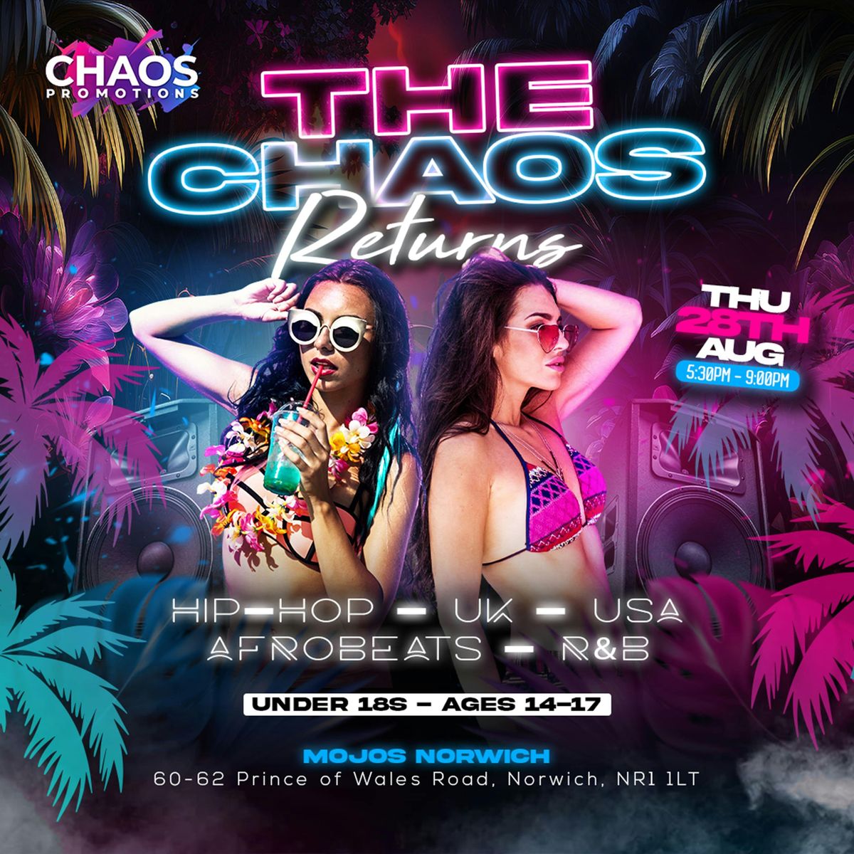 🔥☀️ The Chaos Returns | U18s Event ☀️🔥, 28 August | Event in Norwich | AllEvents