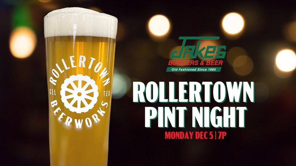 Rollertown Pint Night Jakes Burgers in Addison, 14920 Midway Rd