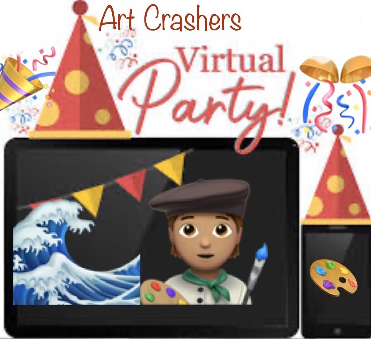 Virtual Paint Party On Zoom, June 26 to July 2 Online Event