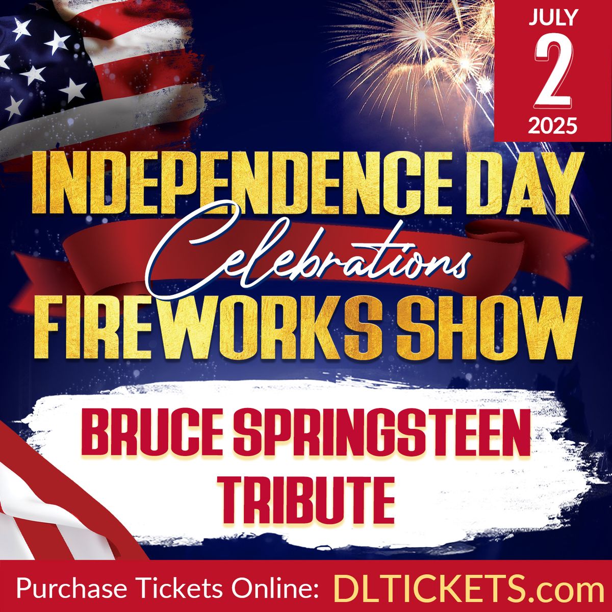 Fireworks Show & Bruce Springsteen Tribute, 1 July | Event in Corona | AllEvents