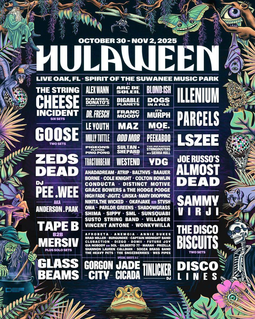 Suwannee Hulaween: Glass Beams & Goose - 2 Day Pass, 31 October | Event in Live Oak | AllEvents
