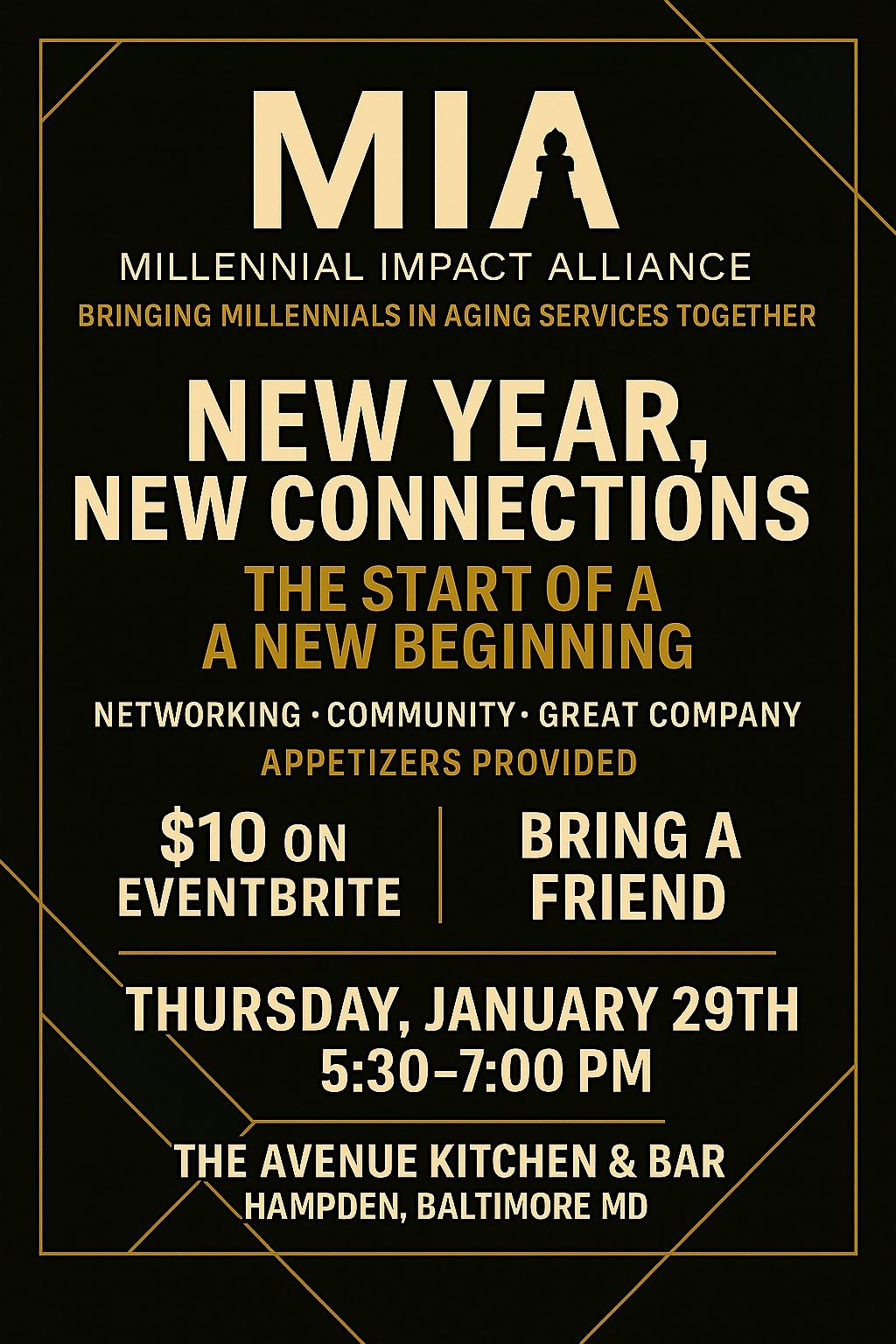 MIA: New Year, New Connections — Millennial Networking in Aging Services, 29 January | Event in Baltimore