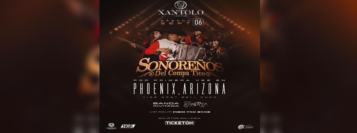 SONOREÑOS DEL COMPA TICO, 6 September | Event in Phoenix | AllEvents