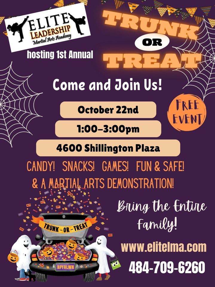 Elite Leadership Trunk or Treat, Elite Leadership Martial Arts Academy ...