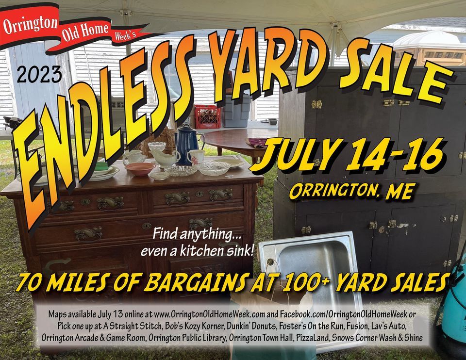 Endless Yard Sale, Orrington, Maine, 14 July to 16 July AllEvents.in