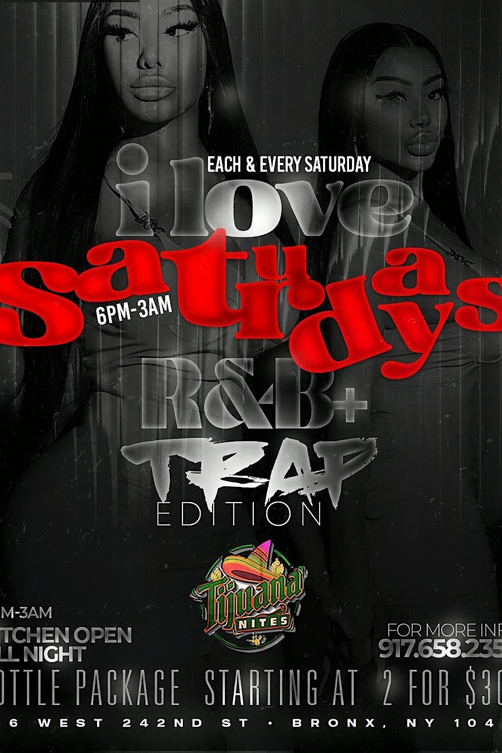 I LOVE SATURDAYS (rnb & trap ) AT TIJUANA NITES, 13 December | Event in The Bronx | AllEvents