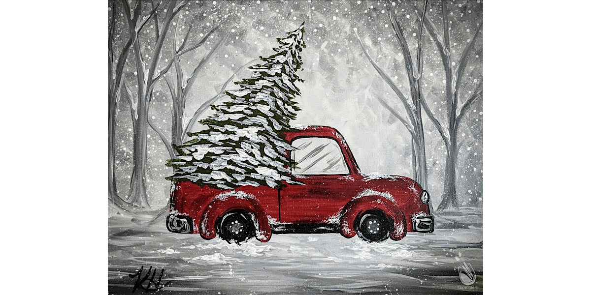 Holiday Red Pick-up - Paint and Sip in Houston | Classpop!™, 7 December | Event in Pearland | AllEvents